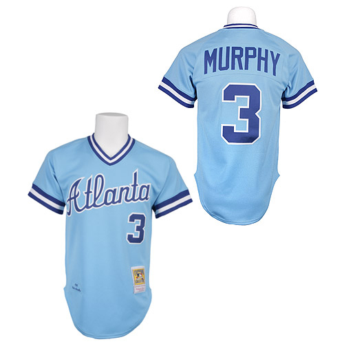 1982 Throwback Atlanta Braves 3 Oregon Dale Murphy Light Blue M&N MLB Jersey 1982 Throwback Atlanta Braves 3 Oregon Dale Murphy Light Blue M&N MLB Jersey